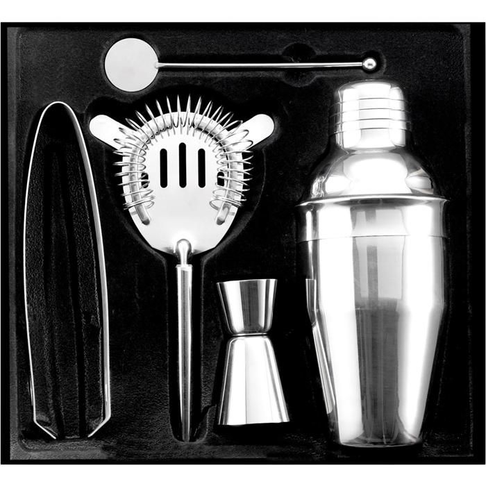 GI4680-32Cocktailshaker-Set aus Edelstahl Natalina_ silber