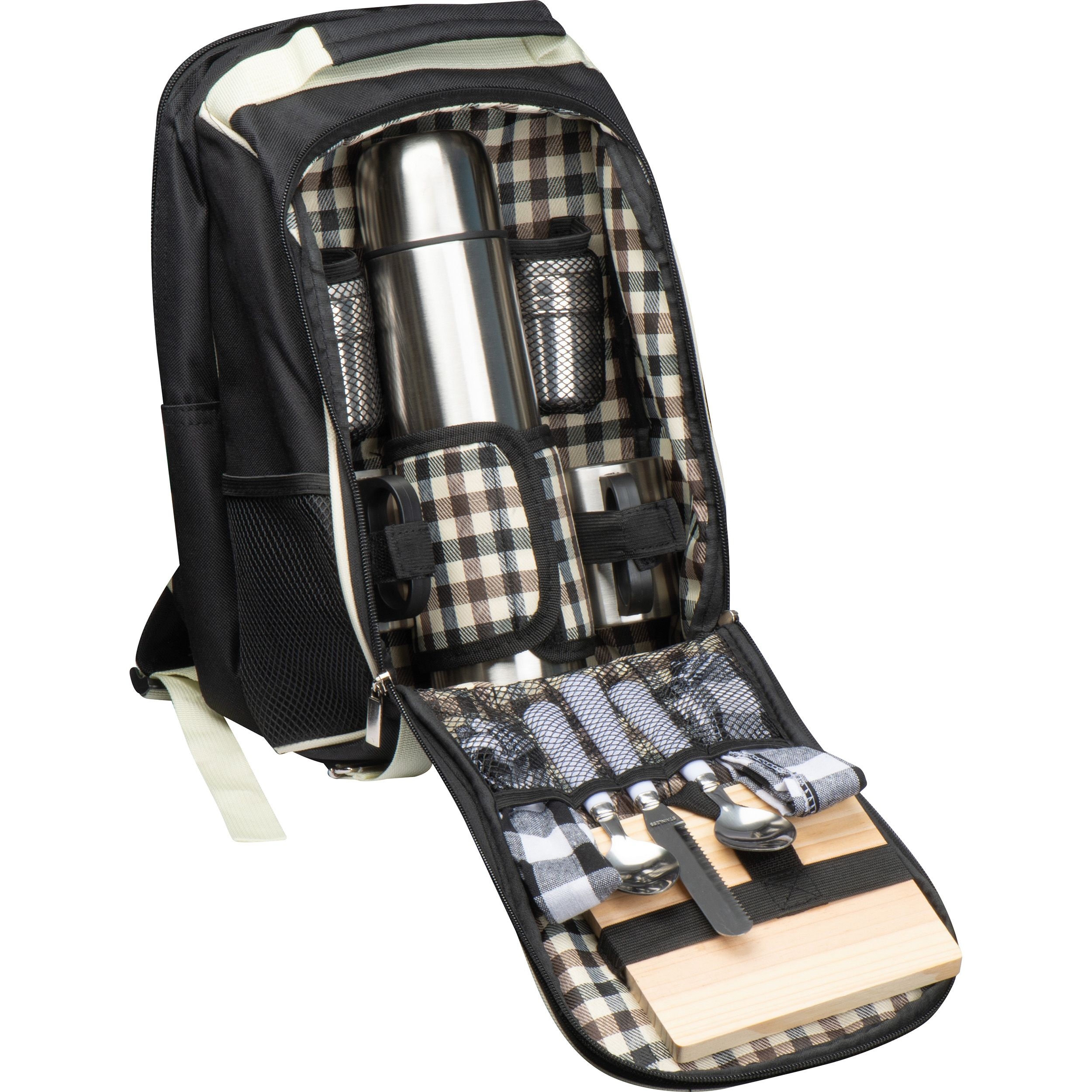 MA66605-03Picknickrucksack mit integrierter Kuehltasche_ schwarz