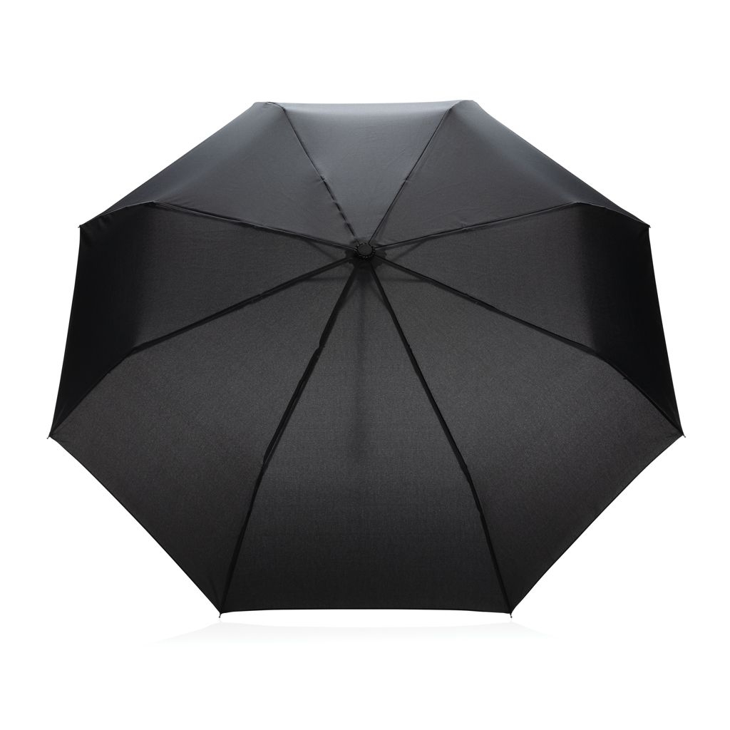 XDP850_57-120.5_ Impact AWARE™ RPET 190T Pongee Bambus Mini-Schirm_ schwarz
