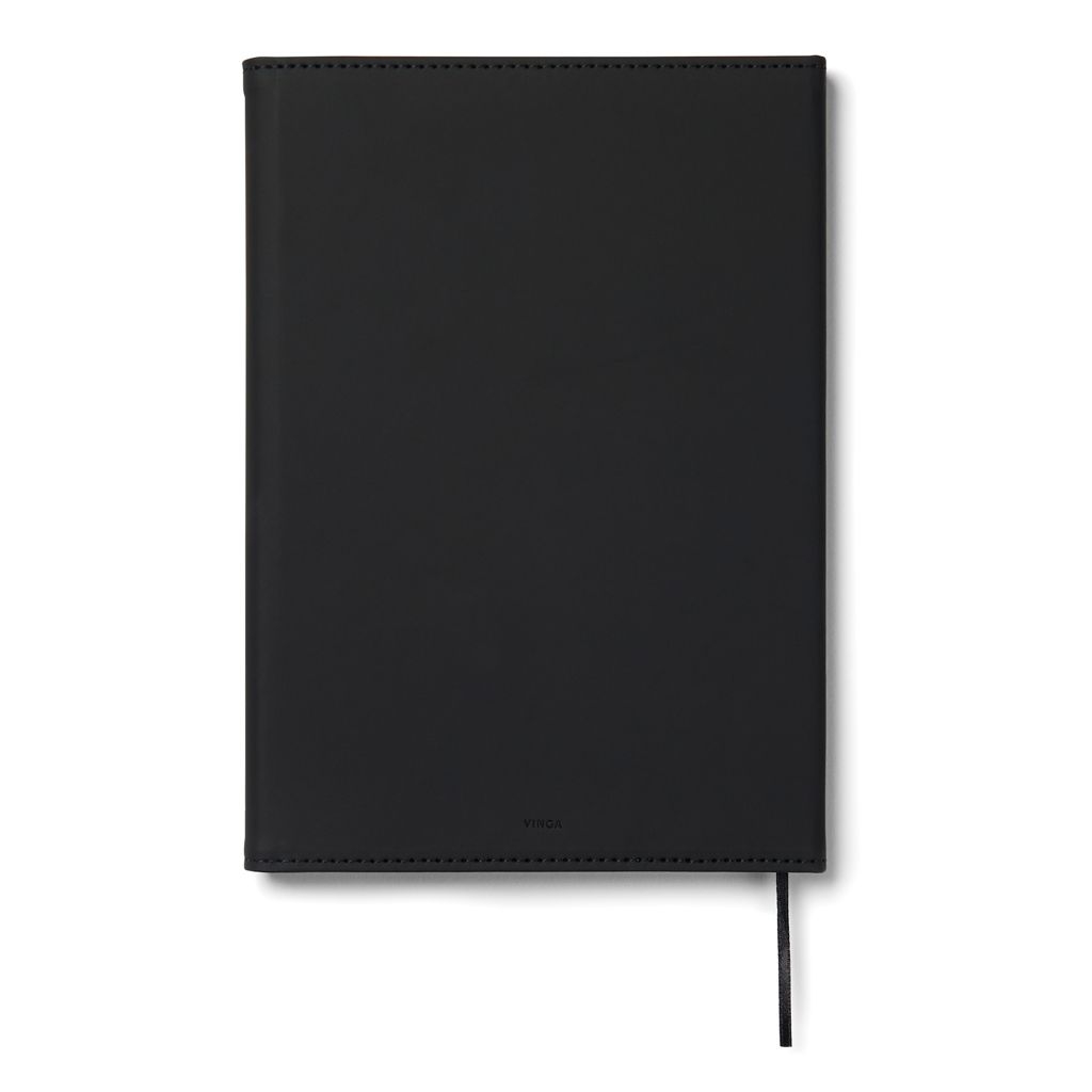 XDV77310-1VINGA Baltimore GRS-zertifiziertes Papier _ PU-Notizbuch_ schwarz