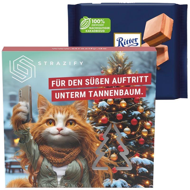 JG20157-2Praesentbox Premium_ Ritter SPORT 100g_ Nugat_ Tannenbaum