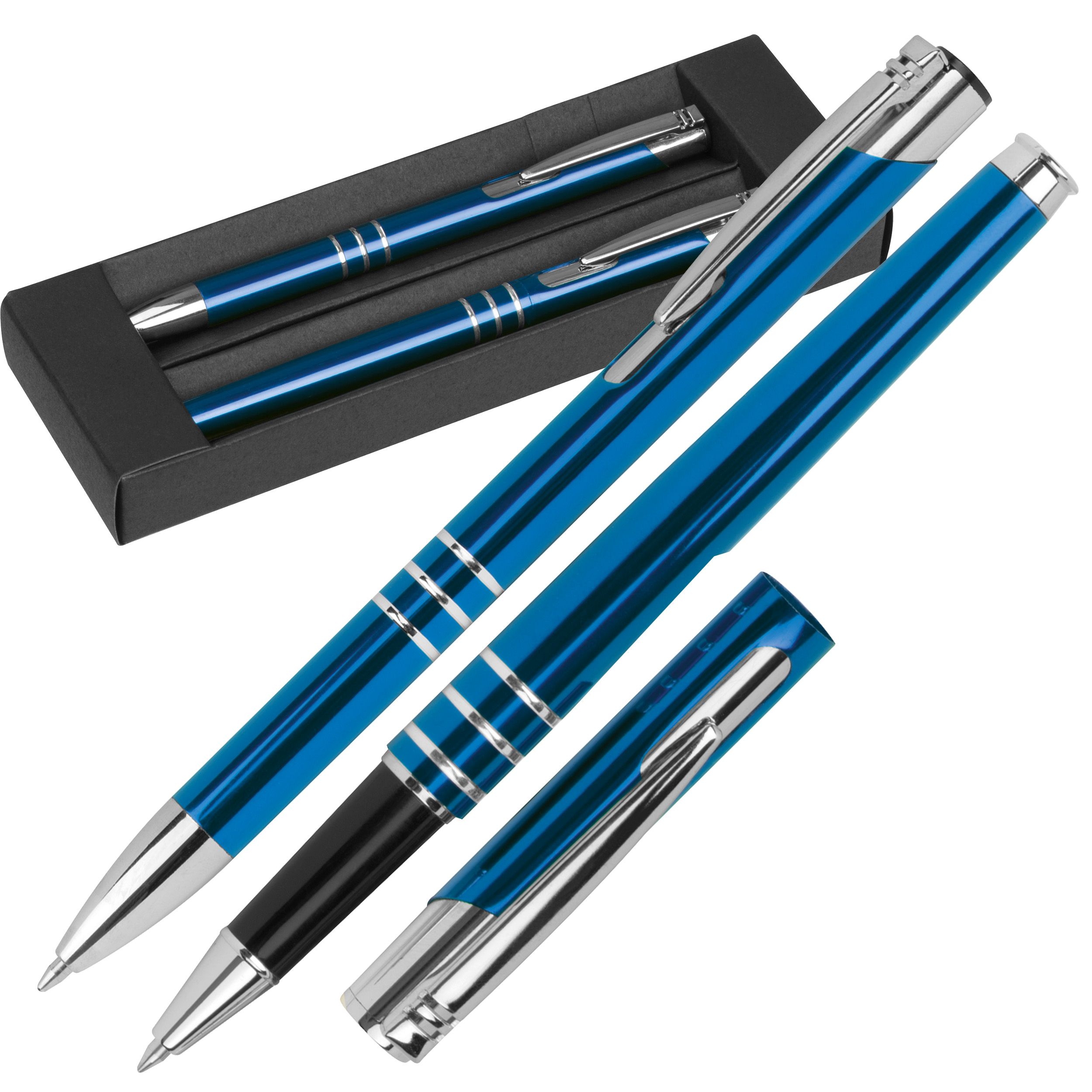 MA10761-04Schreibset bestehend aus einem Kugelschreiber und einem Rollerball_ blau MA10761-04Schreibset bestehend aus einem Kugelschreiber und einem Rollerball_ blau