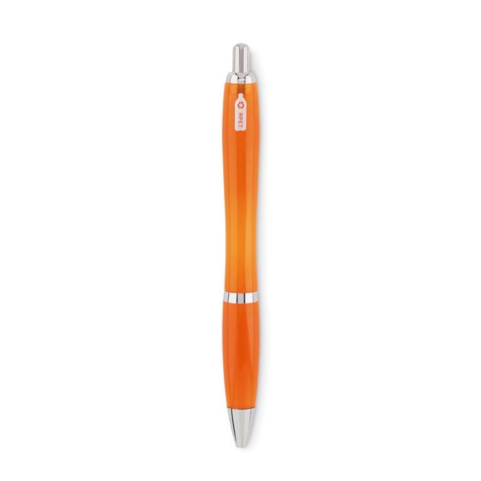 MO6409-29Rio Rpet Druckkugelschreiber RPET_ Transparent Orange