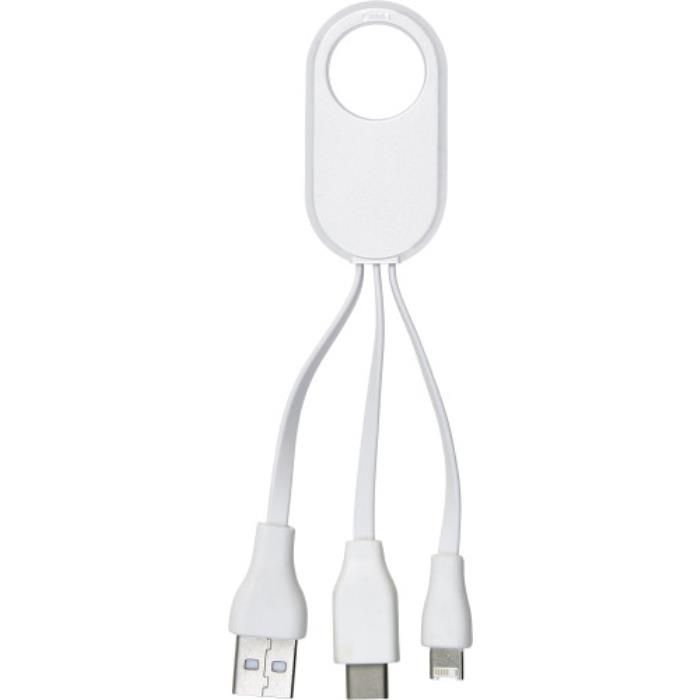 GI8450-02Ladekabelset aus Kunststoff Pilar_ Weiss GI8450-02Ladekabelset aus Kunststoff Pilar_ Weiss