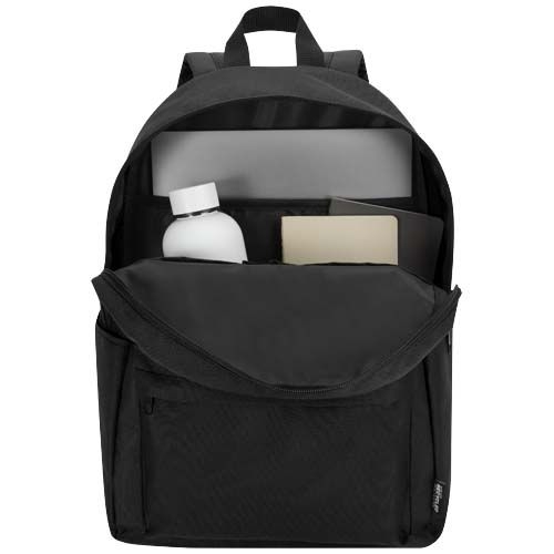 PF130096-9Byron 14_ GRS-recycelter City Laptop Rucksack 14 L_ schwarz