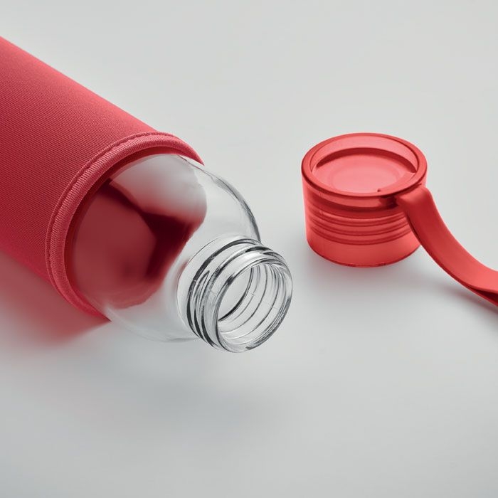 MO2089-05Ebor Flasche recyceltes Glas 500 ml_ rot