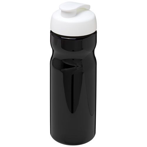 PF210045-13H2O Active® Base 650 ml Sportflasche mit Klappdeckel_ schwarz_weiss PF210045-13H2O Active® Base 650 ml Sportflasche mit Klappdeckel_ schwarz_weiss