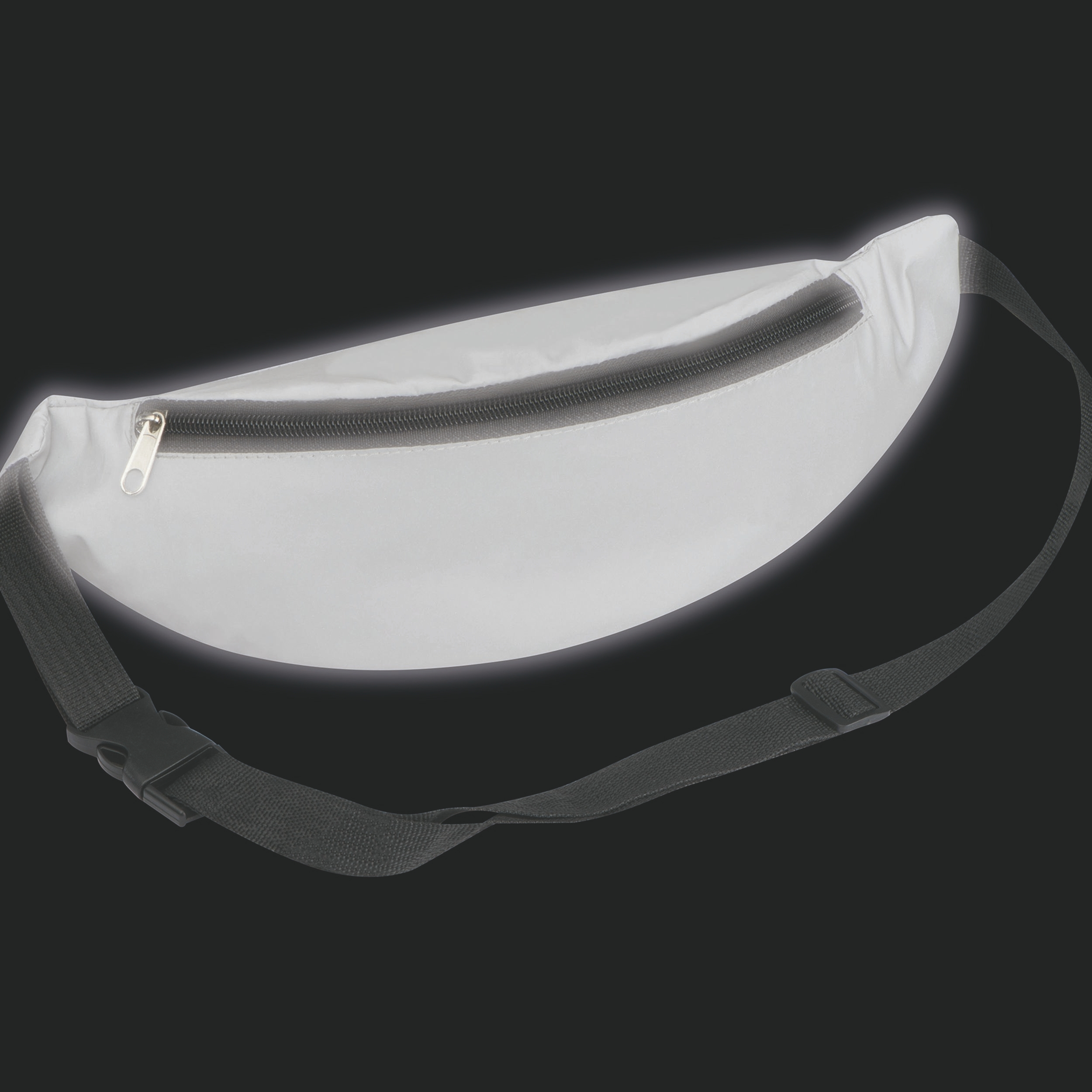 MA62350-07Reflektierende Guerteltasche aus Polyester MAGDALENA_ silbergrau