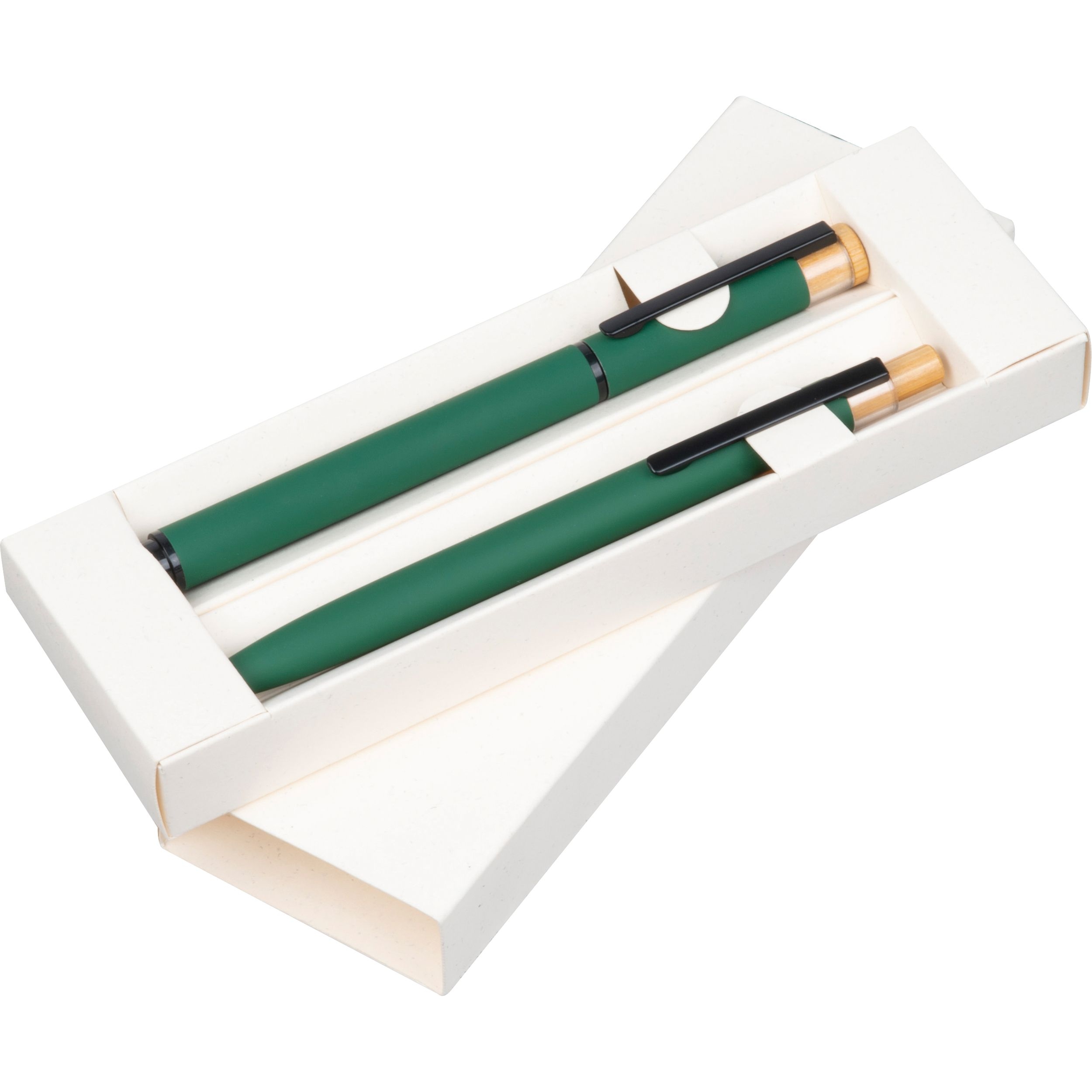 MA14706-99Schreibset aus recyceltem Aluminium RAFFAELE_ dunkelgruen