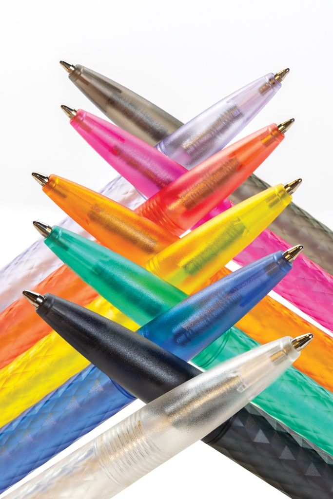 XDP611.33-04X3 Frosted-Pen aus GRS recyceltem PC_ rot