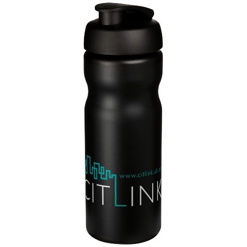 PF210685-12Baseline® Plus 650 ml Sportflasche mit Klappdeckel_ schwarz