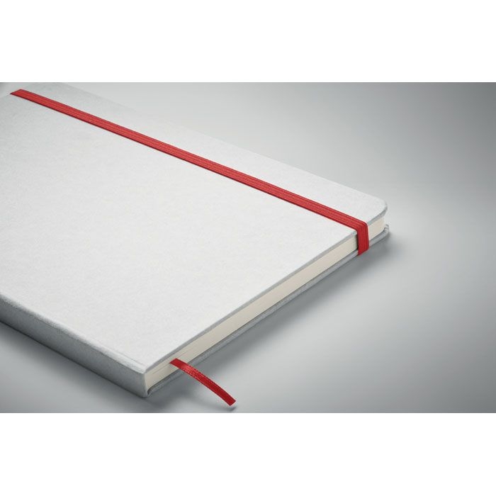 MO2578-05Route White DIN A5 Notizbuch fuer Gravur_ rot
