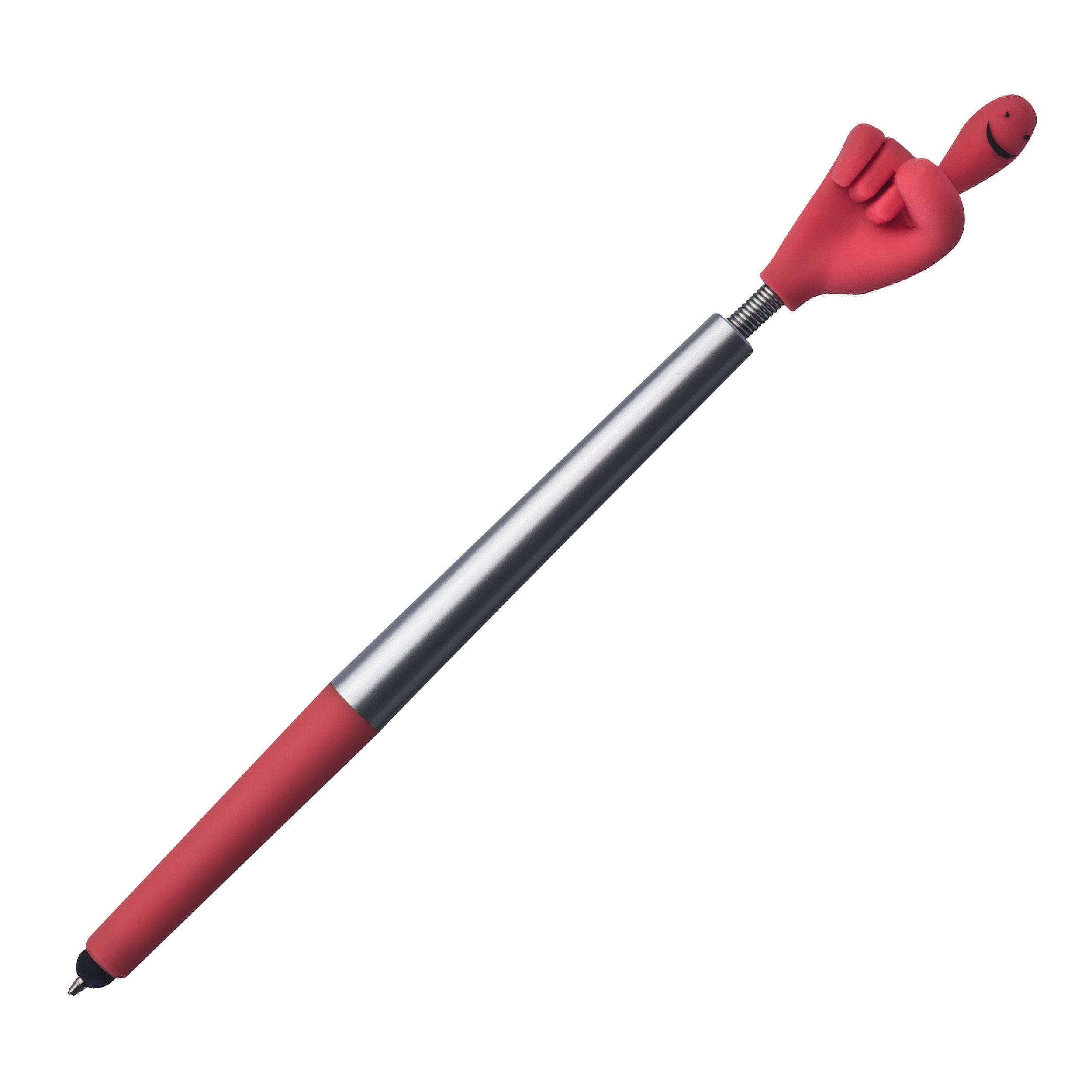 MA13415-05Smile Hand Kugelschreiber aus Kunststoff_ rot