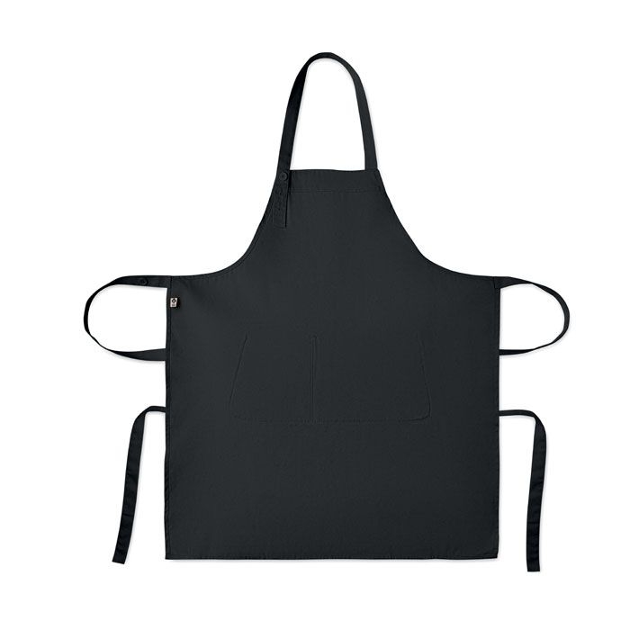 MO2249-03Gamma Kuechenschuerze Organic Cotton_ schwarz