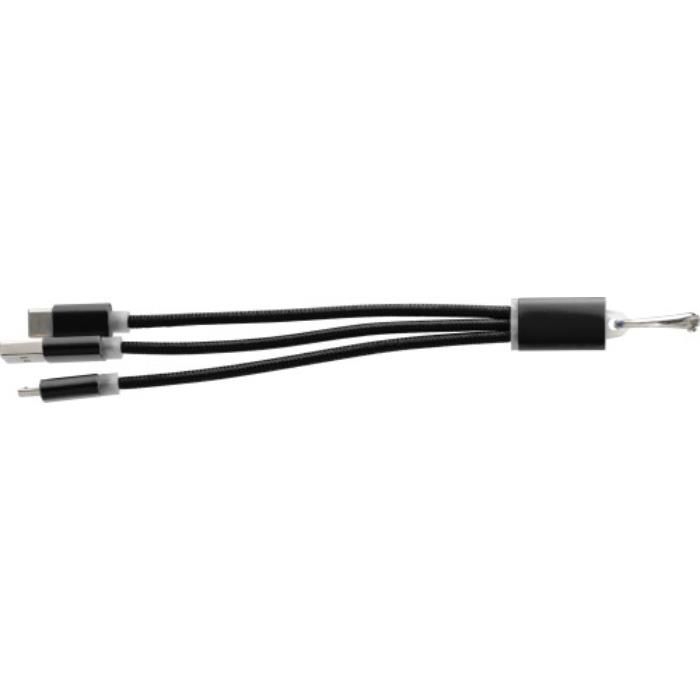 GI9215-01USB-Aufladekabel aus Aluminium Alvin_ Schwarz