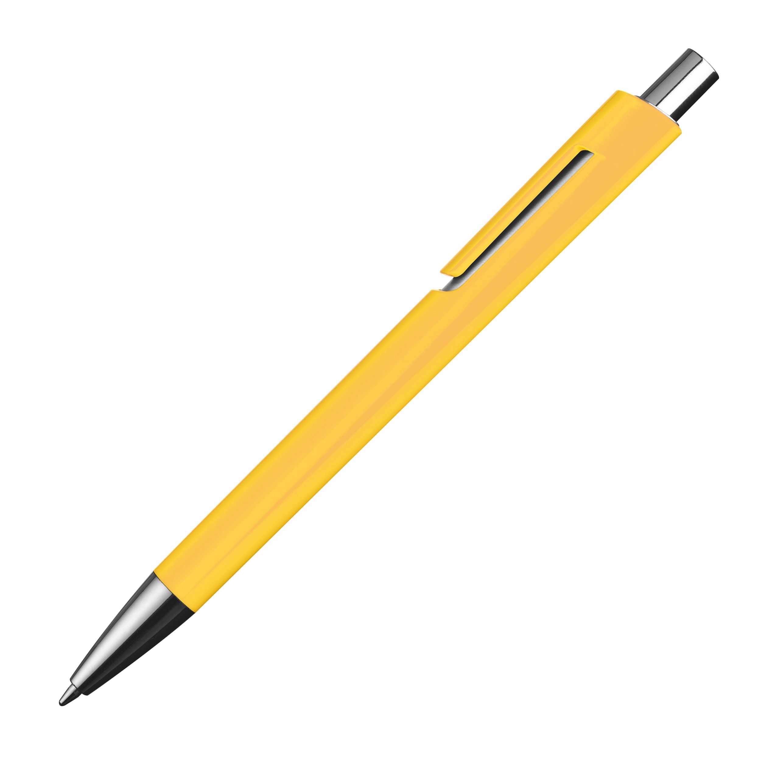 MA13538-08Kugelschreiber mit silbernen Applikationen_ gelb