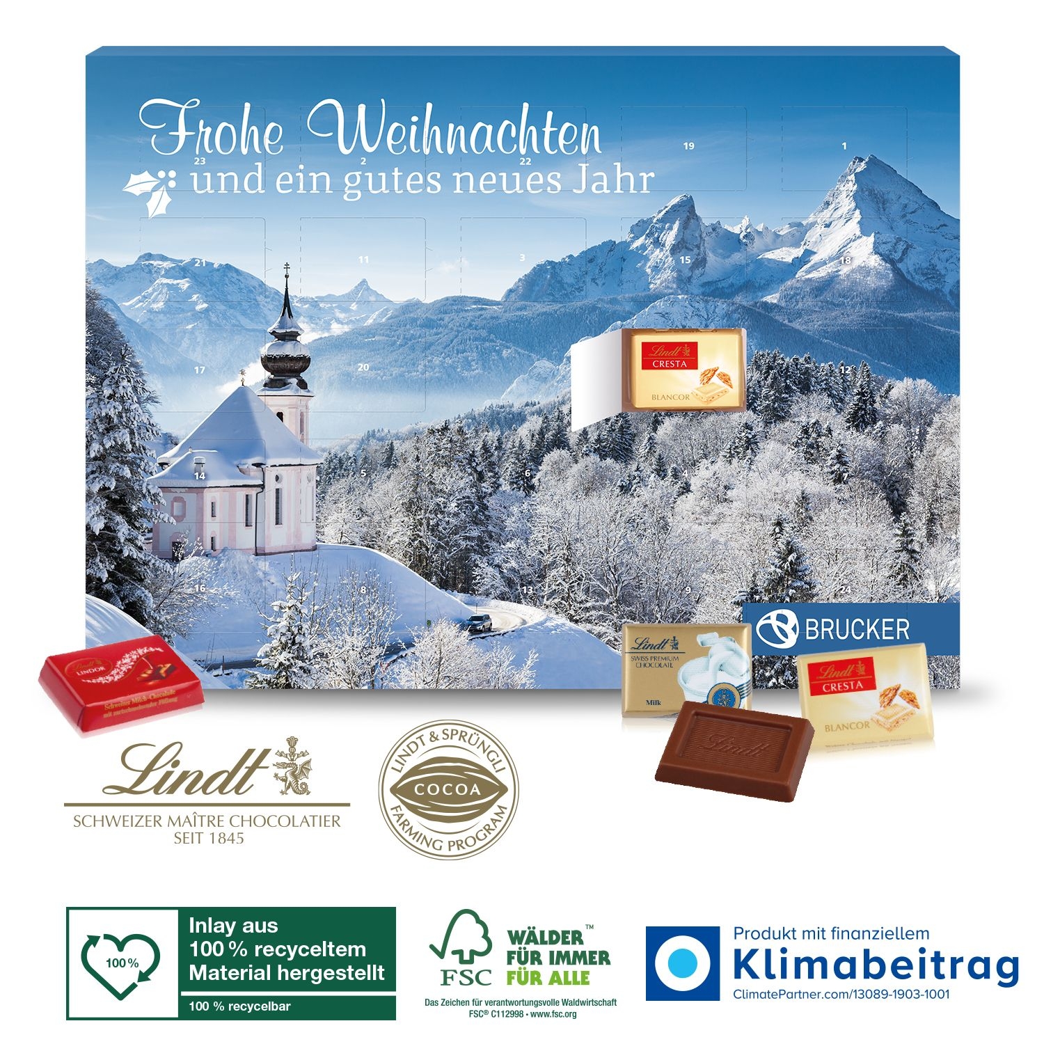 CD95376Wand-Adventskalender „Lindt Exklusiv“