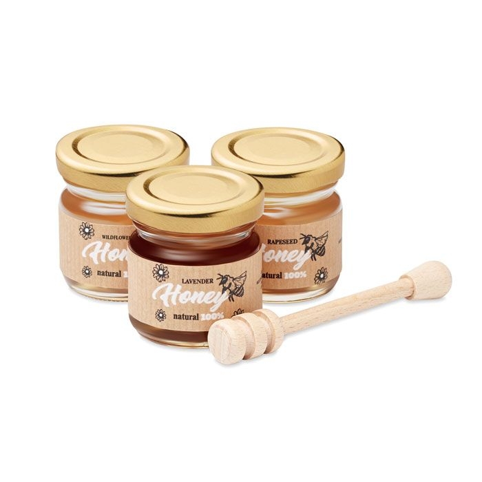 MO6441-40Beebee Set Wildblumenhonig 3er Set_ Holz