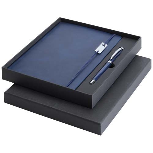 PF106258-3Legato Elegance A5 Hardcover Notizbuch mit Tintenroller Set_ Ozeanblau_Ozeanblau