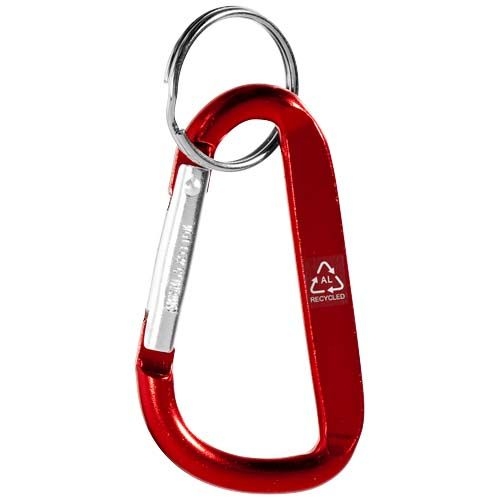 PF104572-1Timor RCS Karabiner Schluesselanhaenger aus recyceltem Aluminium _ rot
