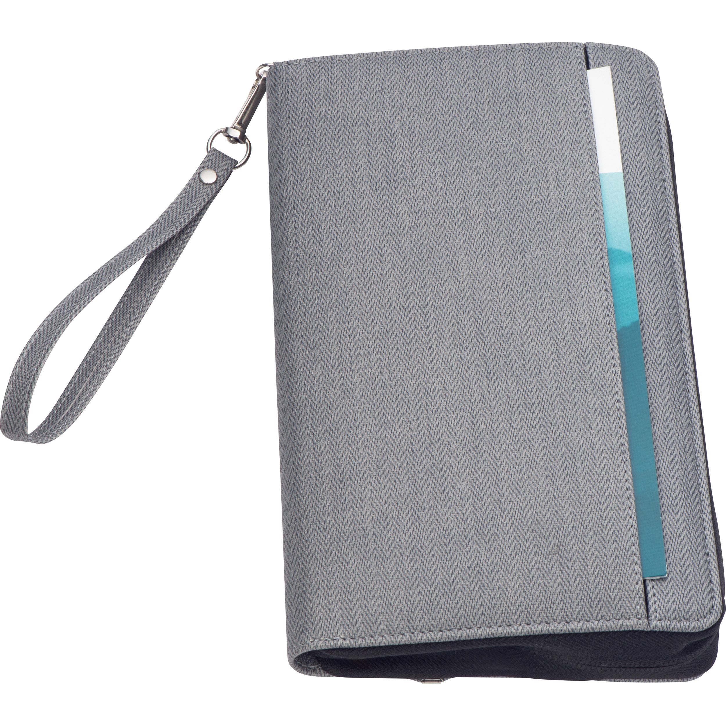 MA20122-07Reisemappe mit integrierter Powerbank 4.000 mAh_ silbergrau