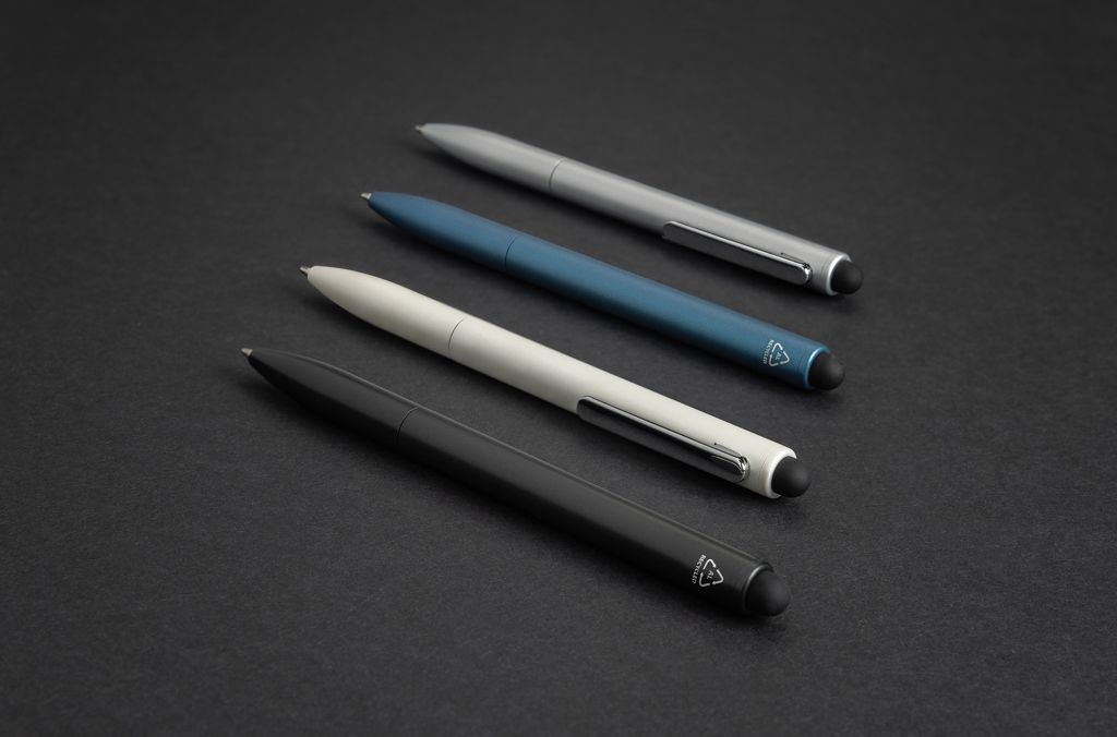 XDP611.23-3Kymi Stift mit Stylus aus RCS recyceltem Aluminum_ weiss