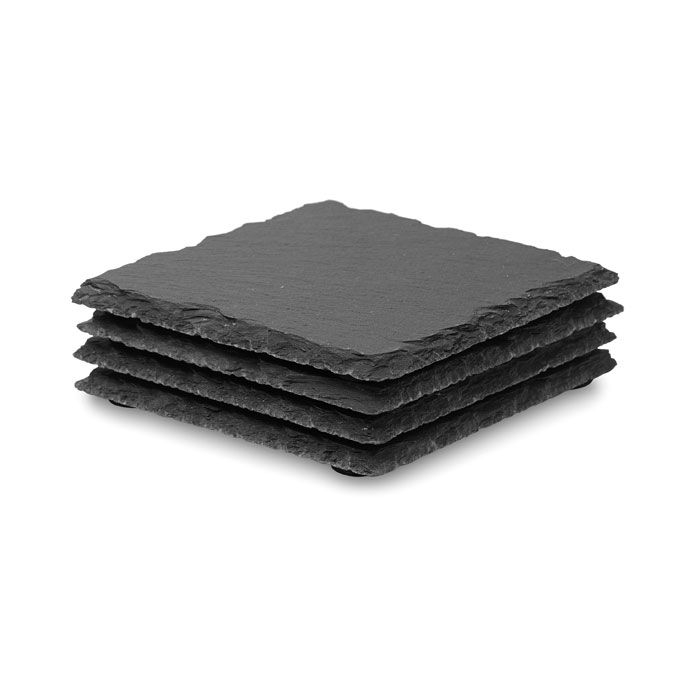 MO9124-03Slate4 Untersetzer-Set_ Schwarz