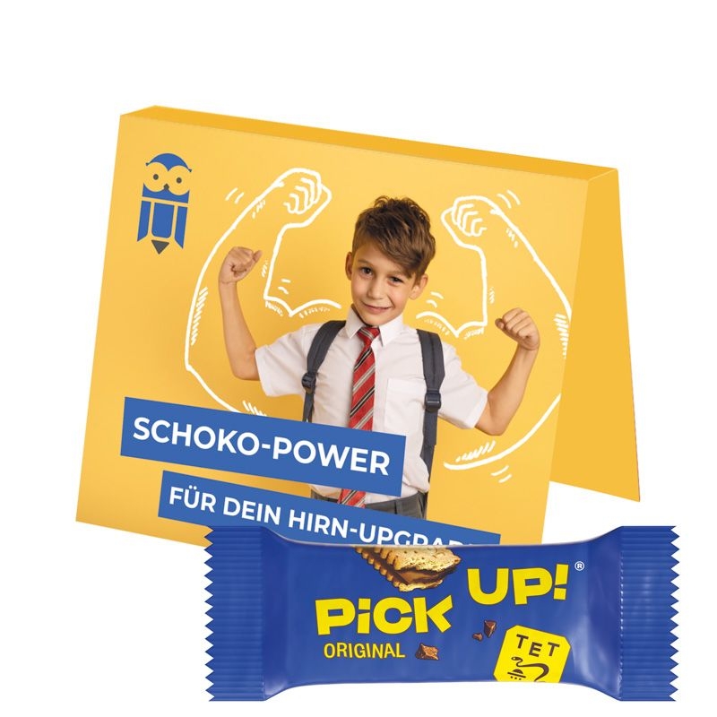 JG10231-1Werbekarte Midi Pick-Up_ Pick Up Mini Choco