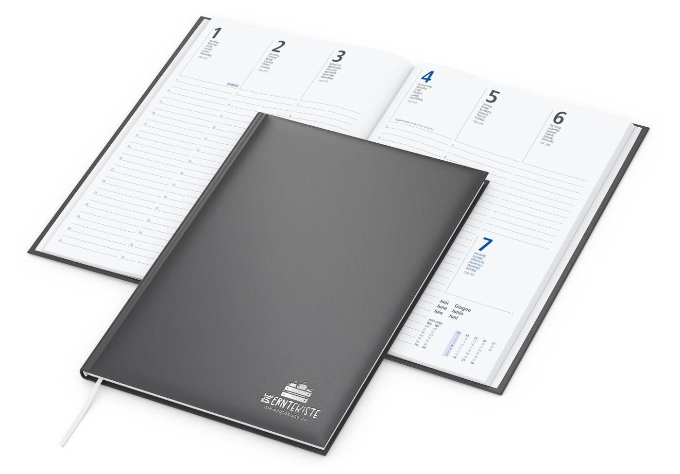 GE0022-ANSWochentimer Media_ anthrazit_ Silberpraegung