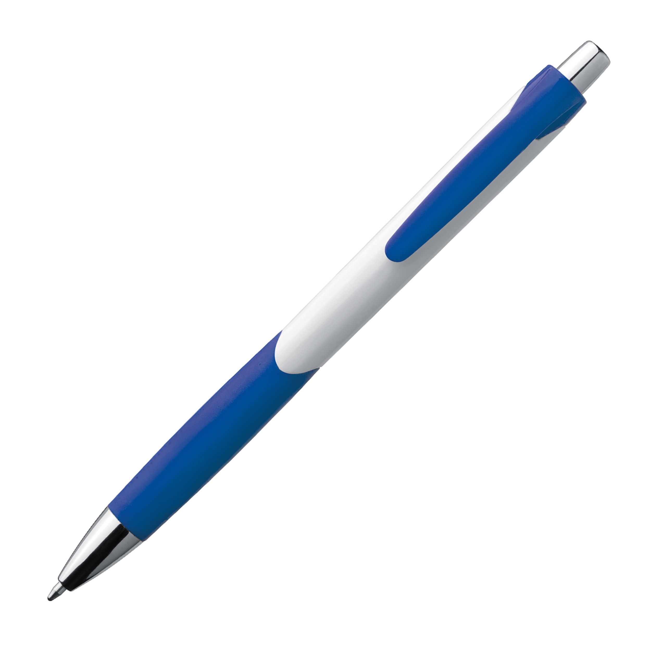 MA17899-04Kugelschreiber mit farbiger Gummigriffzone _ blau