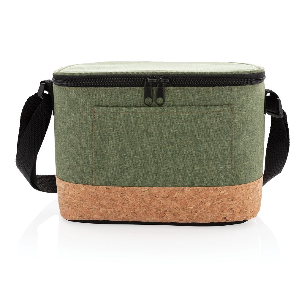 XDP422.26-7Two-Tone Kuehltasche mit Korkdetails_ gruen