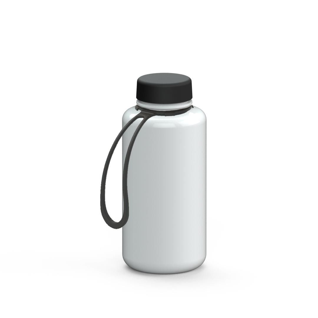 Trinkflasche "Refresh" Colour inkl. Strap, 0,7 l, weiß, schwarz