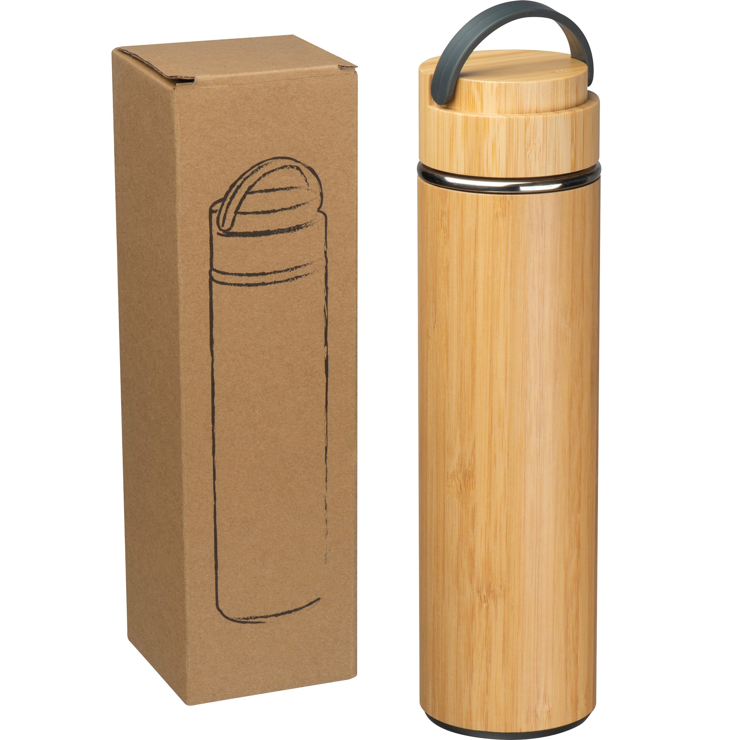 MA63113-13Trinkflasche mit Teesieb Bambus_ beige
