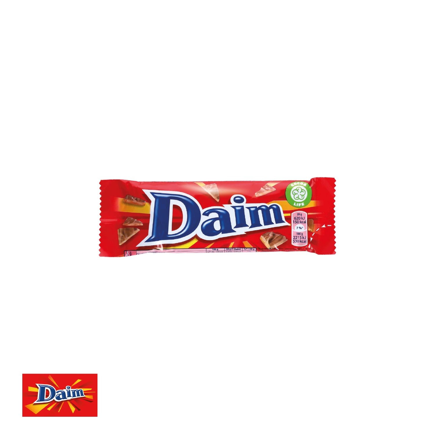 CD91586-01Daim Riegel mit Werbebanderole_ Daim Riegel