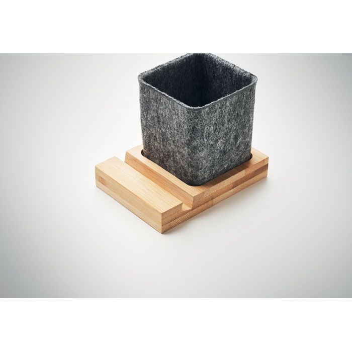 MO2115-40Orostan Stiftehalter RPET-Filz_ holz