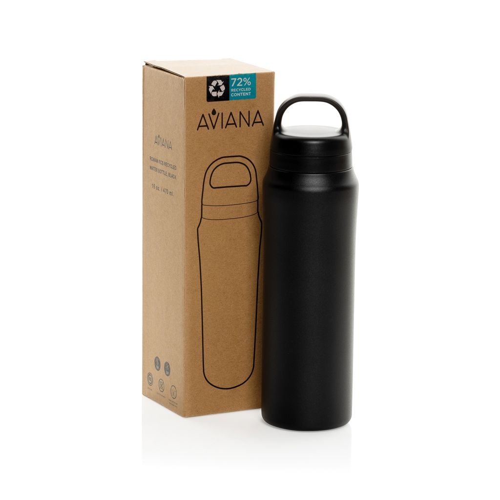 XD101952-001Aviana™ Rowan RCS recycelte Wasserflasche 470ml_ schwarz