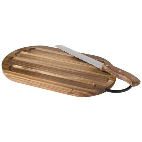 PF126393-1Prestige Akazienholz Schneidebrett mit Brotmesser_ holz