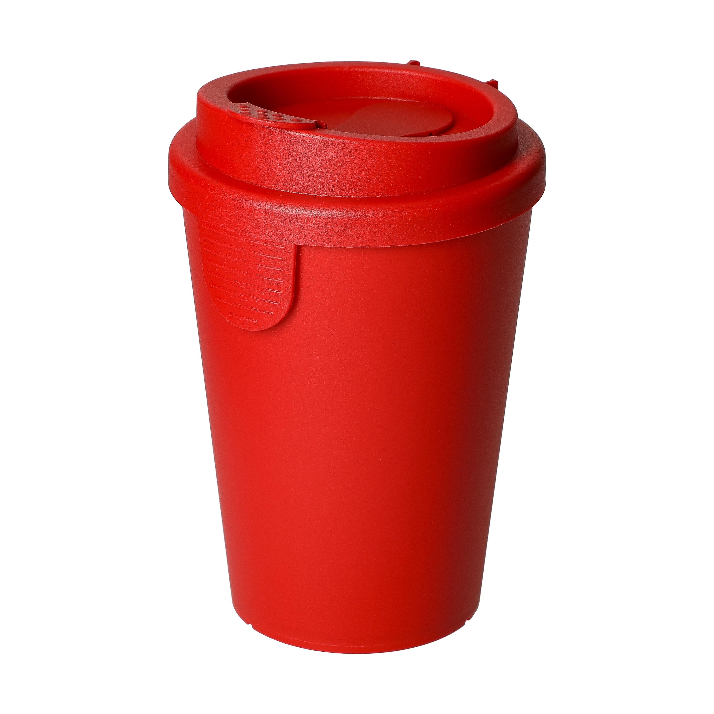 EL01054-3Trinkbecher _Turin_ mit Deckel_ standard-rot