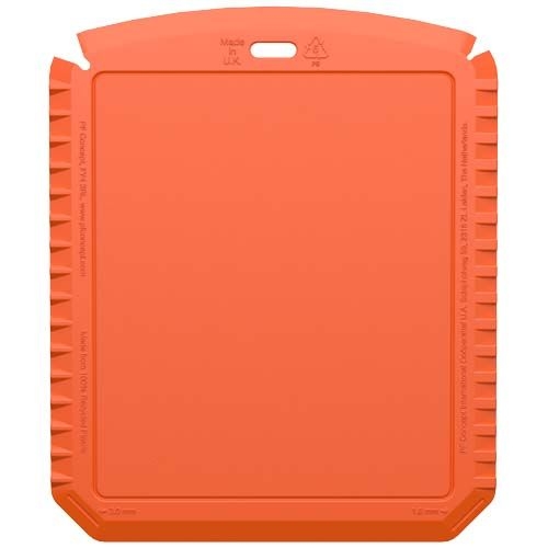 PF220502-4Thrym rechteckiger Eiskratzer aus recyceltem Kunststoff_ orange