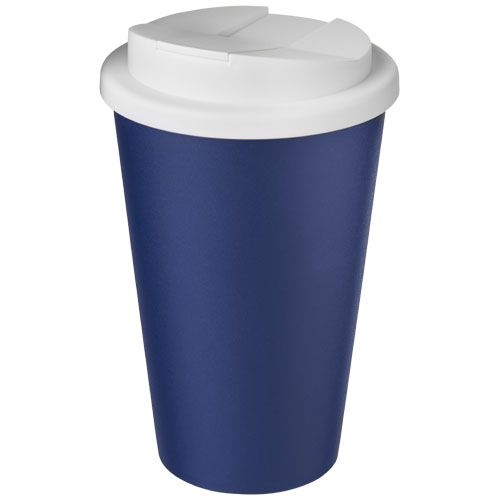 Americano® 350 ml Isolierbecher mit auslaufsicherem Schraubverschluss, blau,weiß