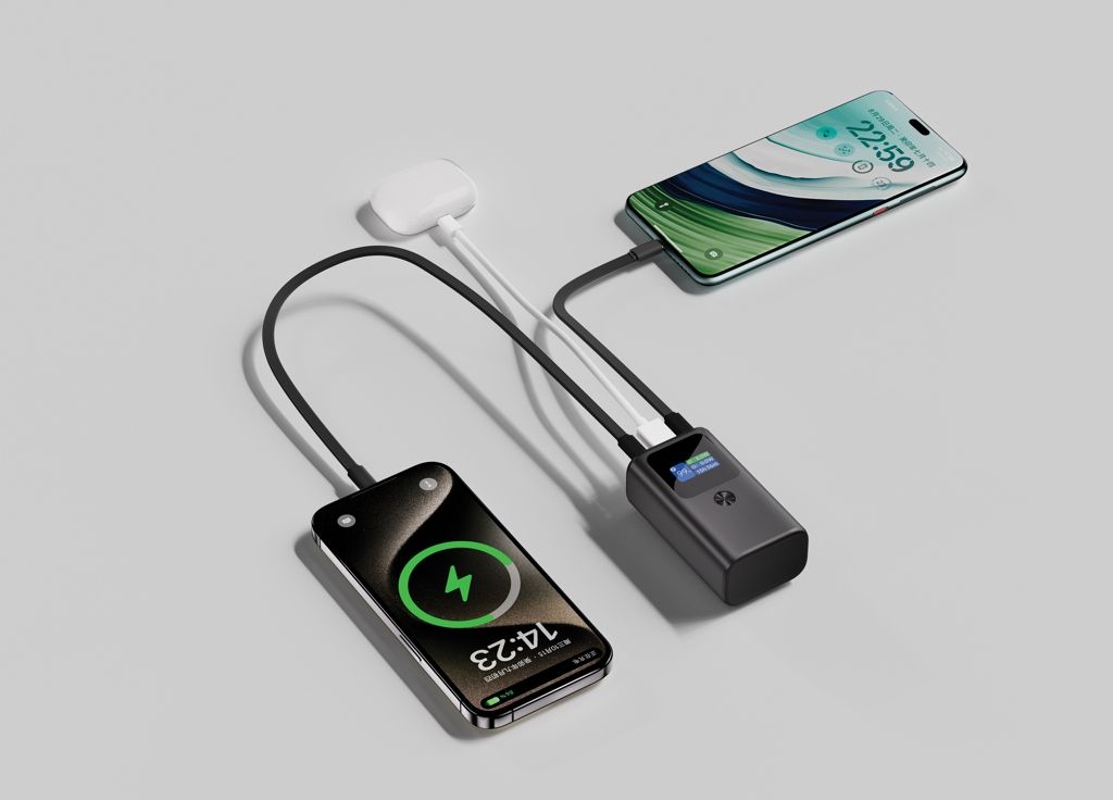 XDP322_76-02Urban Vitamin Campbell 55W 10.000mAh Pocket-Powerbank_ grau