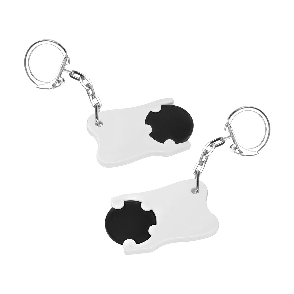 HE8287K-6-0Chiphalter mit 1€-Chip _Zahn_ schwarz_ weiss HE8287K-6-0Chiphalter mit 1€-Chip _Zahn_ schwarz_ weiss