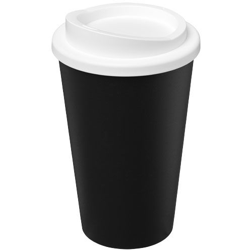 Americano® Eco 350 ml recycelter Becher, schwarz,weiß