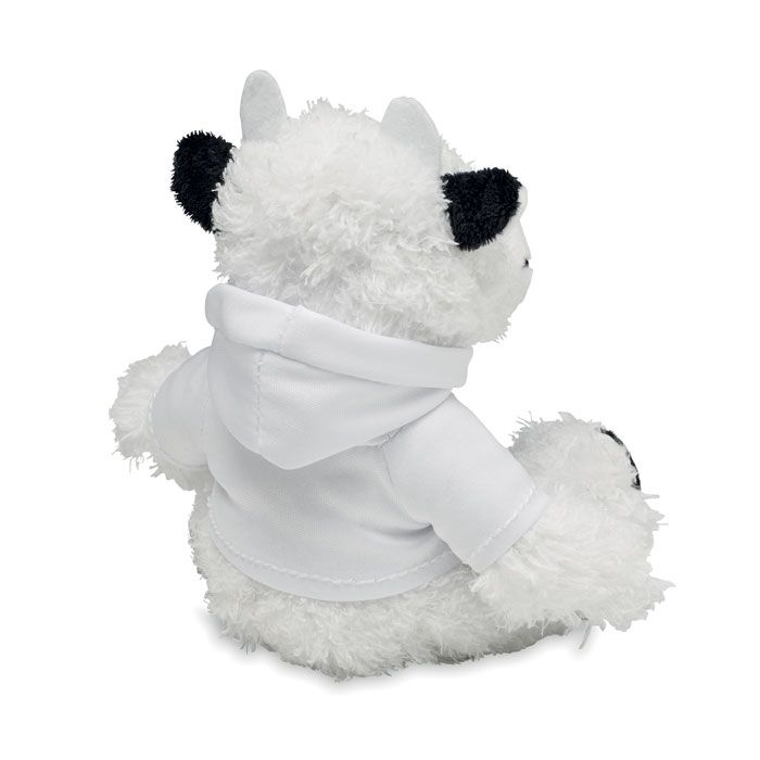 MO6735-06Manny Pluesch-Kuh mit Hoody_ Weiss