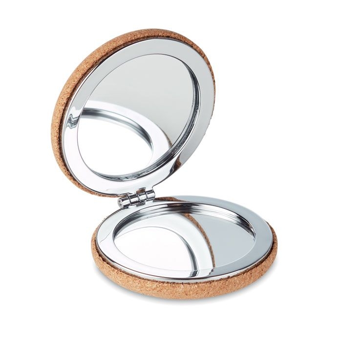 MO9799-13Guapa Cork Make-Up-Spiegel Kork_ Beige