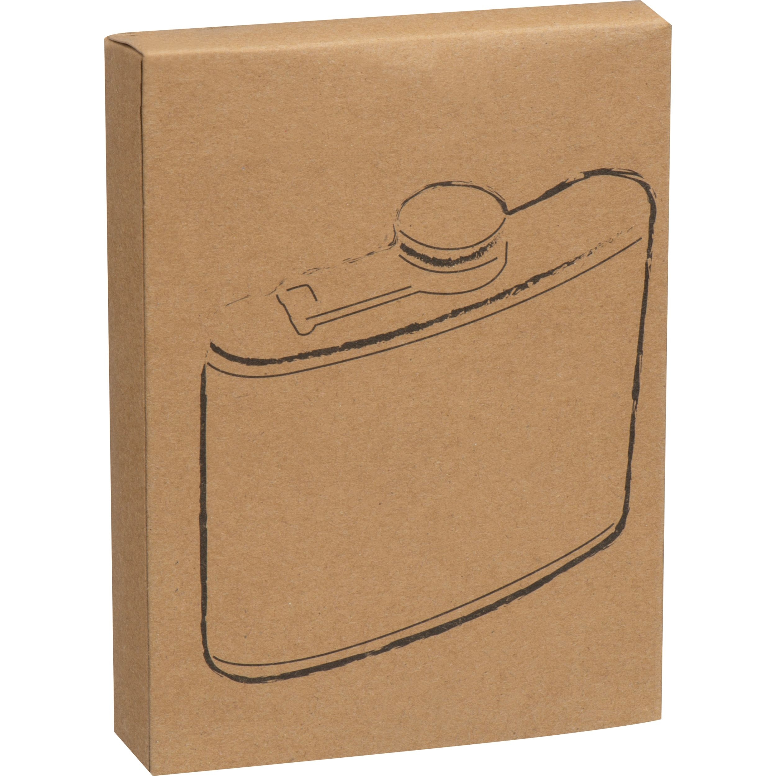 MA62439-01Flachmann aus Edelstahl im Holzdesign Fuellvermoegen 170ml SUSANNA_ braun