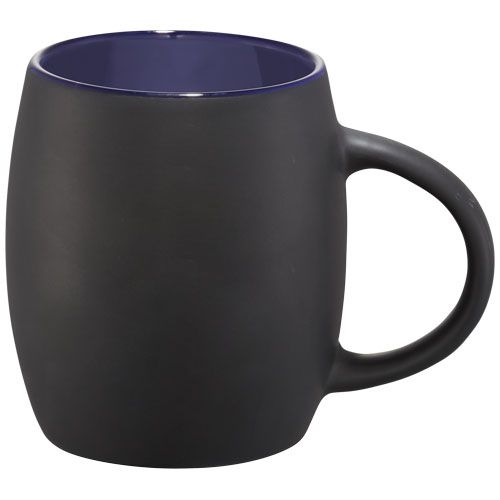 PF100466-2Hearth 400 ml Keramiktasse mit Holz Untersetzer_ schwarz_blau