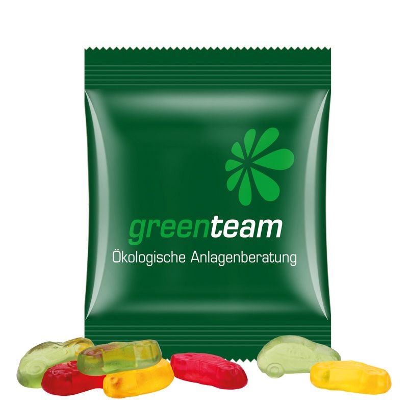 JG15061-7Minituete 10g_ Fruchtgummi Standardformen_ Auto_ weisse Folie
