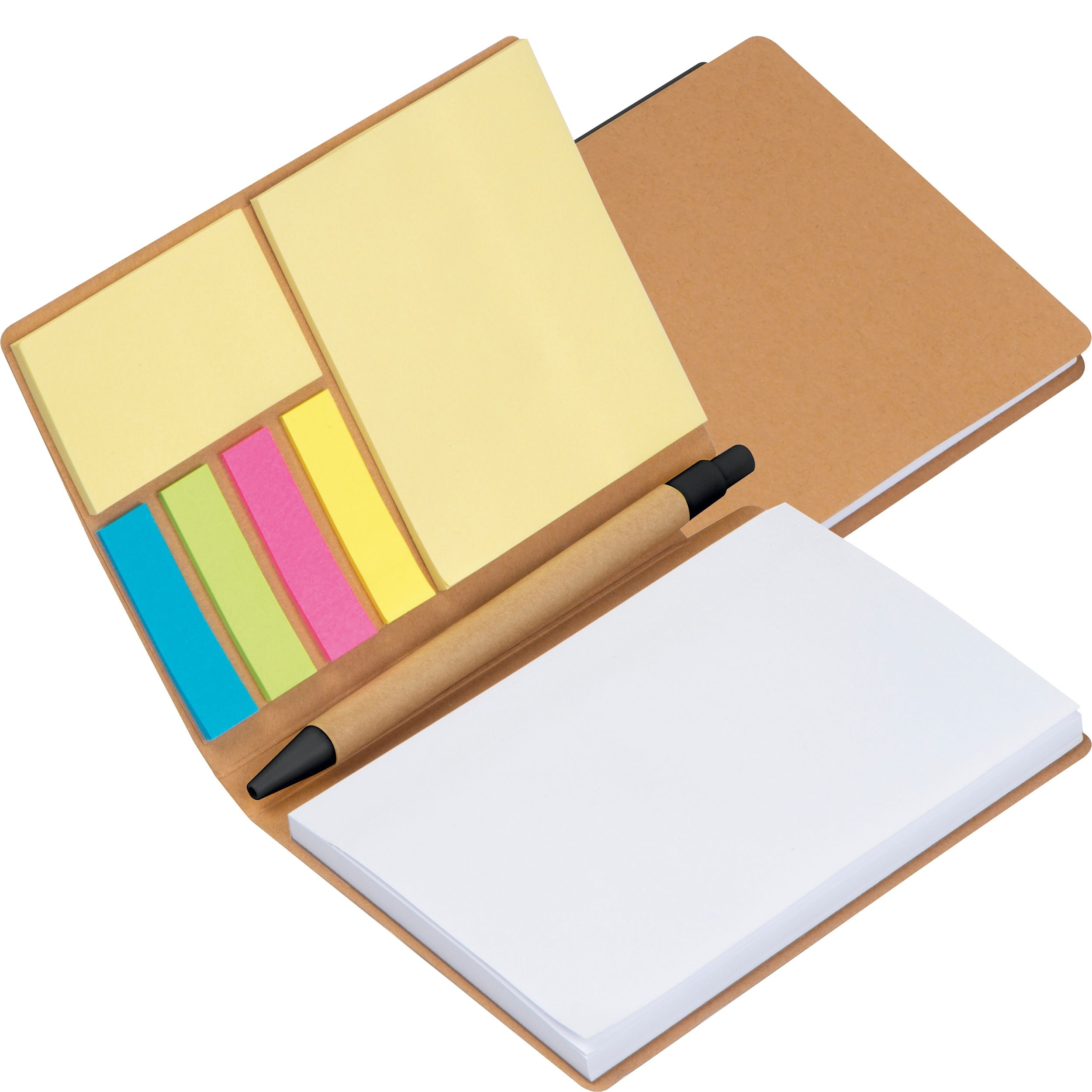 MA23779-13Notizbuch mit Kugelschreiber und Haftnotizen _ beige