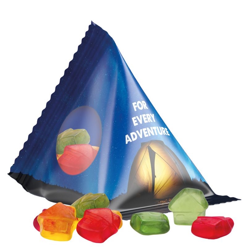 JG10063-12Tetraeder 15g_ Fruchtgummi Standardformen_ Haus_ transparente Folie
